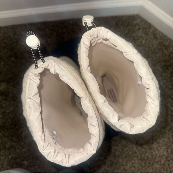 NEW Hunter Sherpa Tall Snow Boots Insulated Waterproof Sz 6 US / 37 EU Ivory - Picture 7 of 10